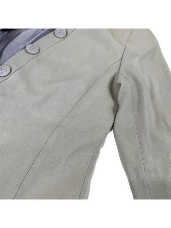 Chanel Jacket 38 M Light Gray Spring Autumn - Picture 12 of 13
